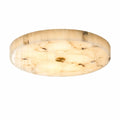 Round Alabaster Flush Ceiling Light — Modern Round Alabaster Ceiling Light