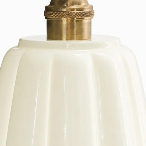 Ceramic Petal Pendant Lamp — scalloped ceramic pendant shade