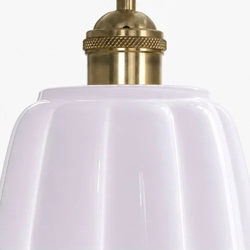 Ceramic Petal Pendant Lamp — scalloped ceramic pendant shade