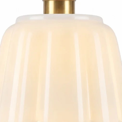 Ceramic Petal Pendant Lamp — scalloped ceramic pendant shade
