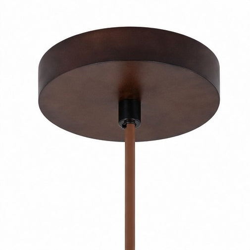 Travertine and Fabric Pendant Lamp — Wabi-Sabi Travertine Cylinder Pendant Light