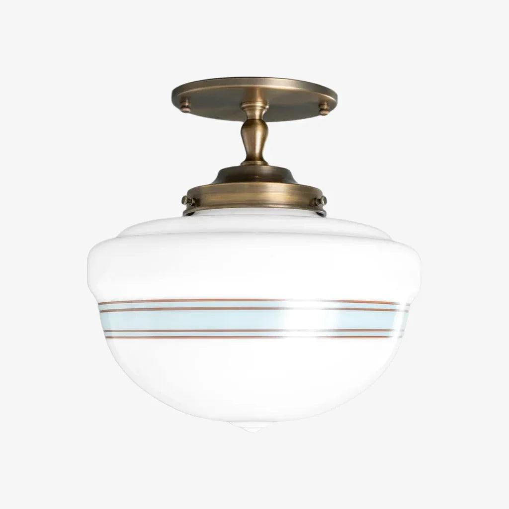 Milk Glass Globe Semi-Flush Ceiling Light — milk-glass globe and semi-flush mount