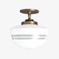 Milk Glass Globe Semi-Flush Ceiling Light — milk-glass globe and semi-flush mount