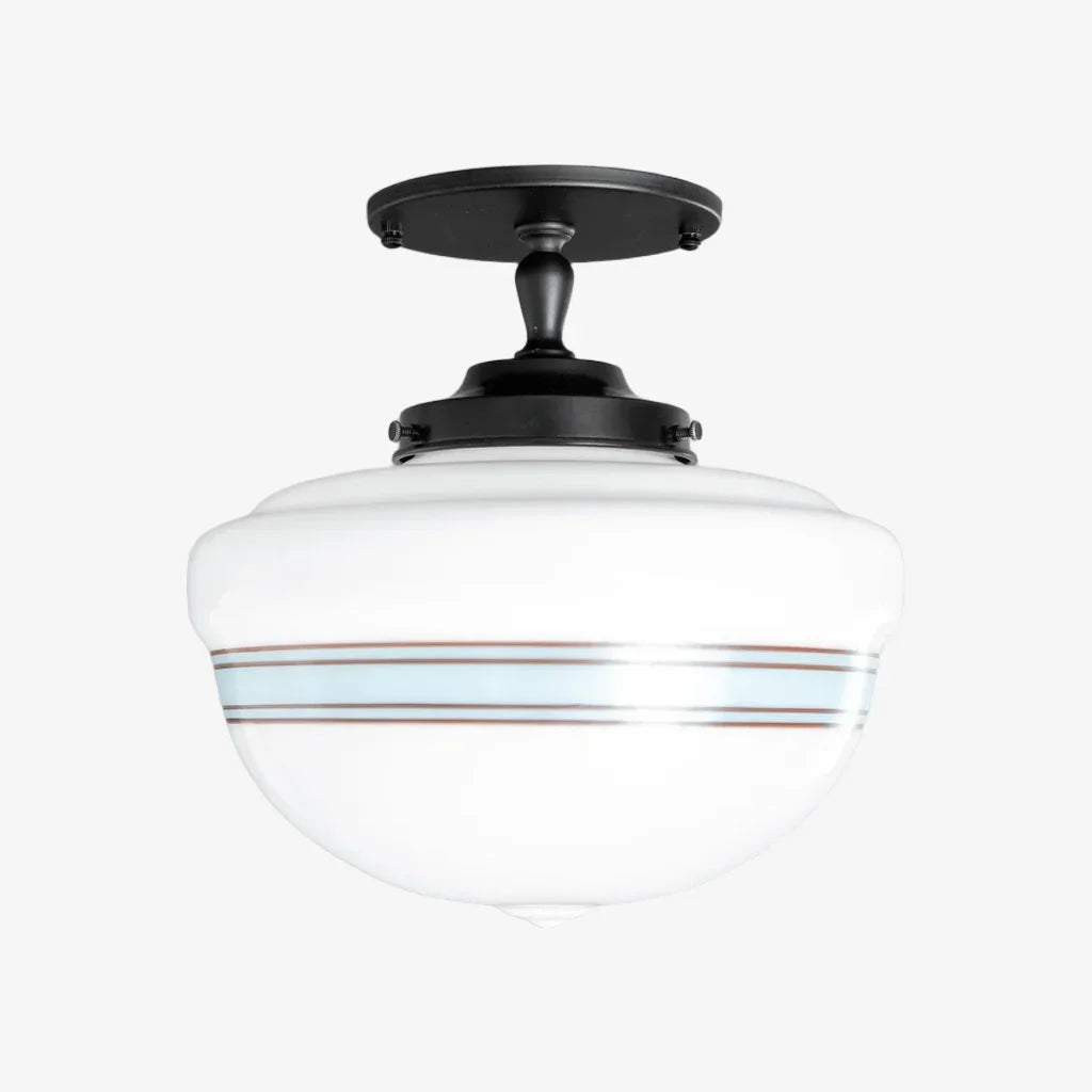 Milk Glass Globe Semi-Flush Ceiling Light — milk-glass globe and semi-flush mount