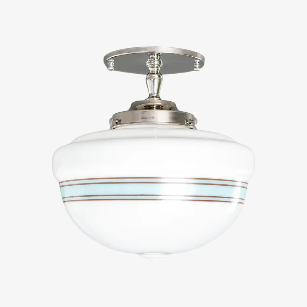 Milk Glass Globe Semi-Flush Ceiling Light — milk-glass globe and semi-flush mount