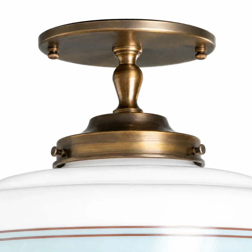 Milk Glass Globe Semi-Flush Ceiling Light — milk-glass globe and semi-flush mount