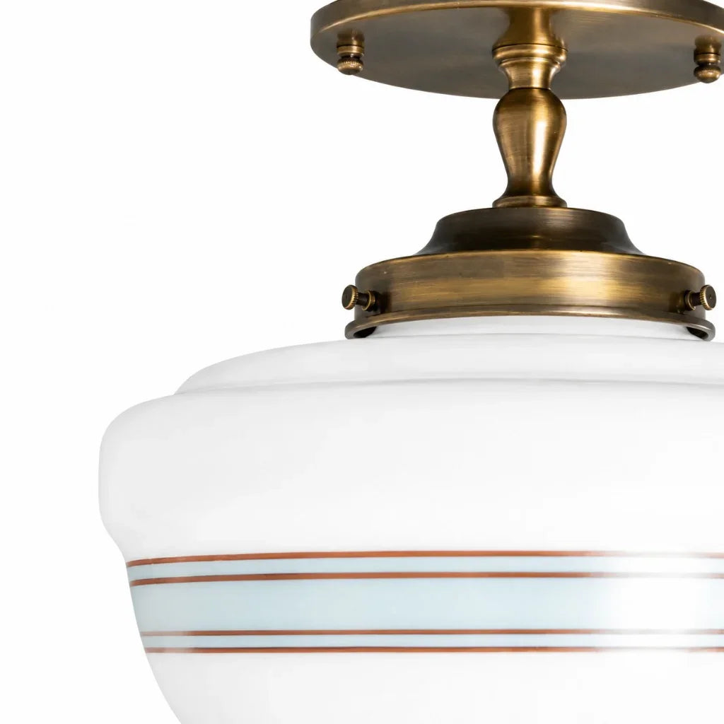 Milk Glass Globe Semi-Flush Ceiling Light — milk-glass globe and semi-flush mount