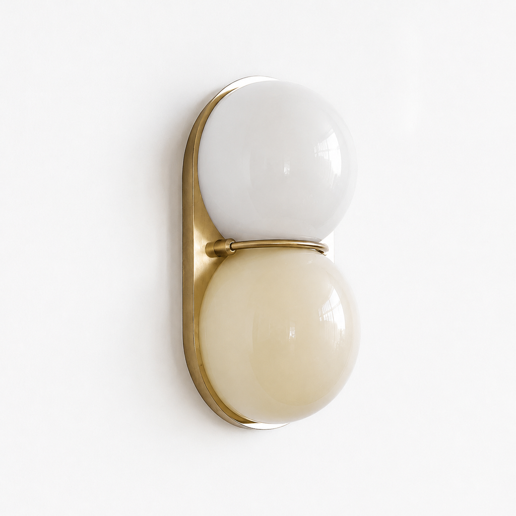 Double Glass Globe Wall Light — clustered glass globes
