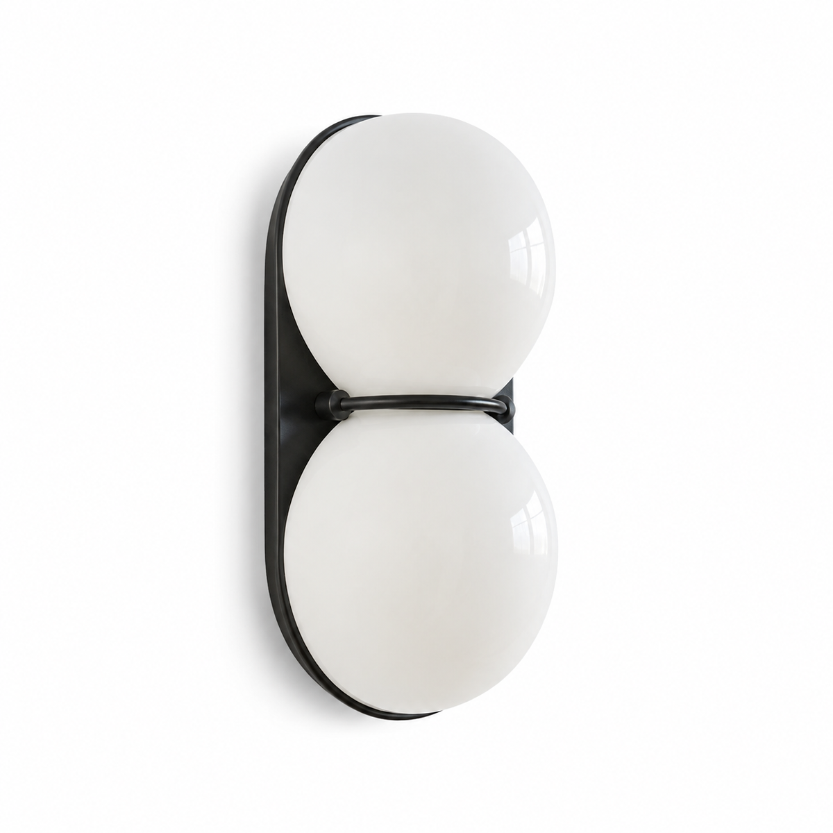 Double Glass Globe Wall Light — clustered glass globes
