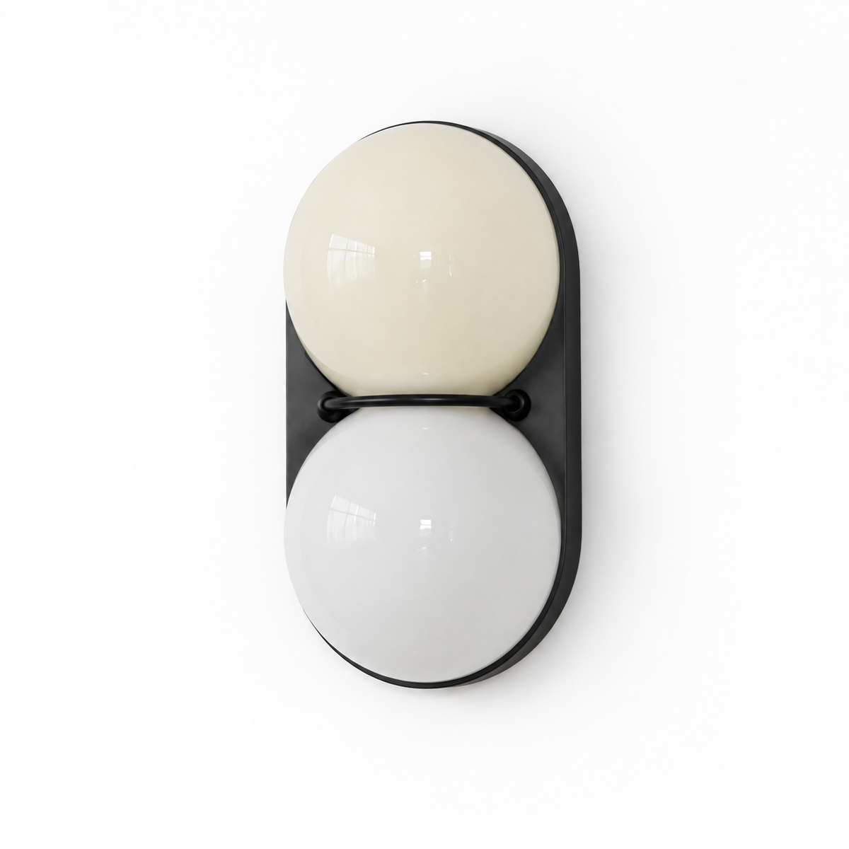 Double Glass Globe Wall Light — clustered glass globes