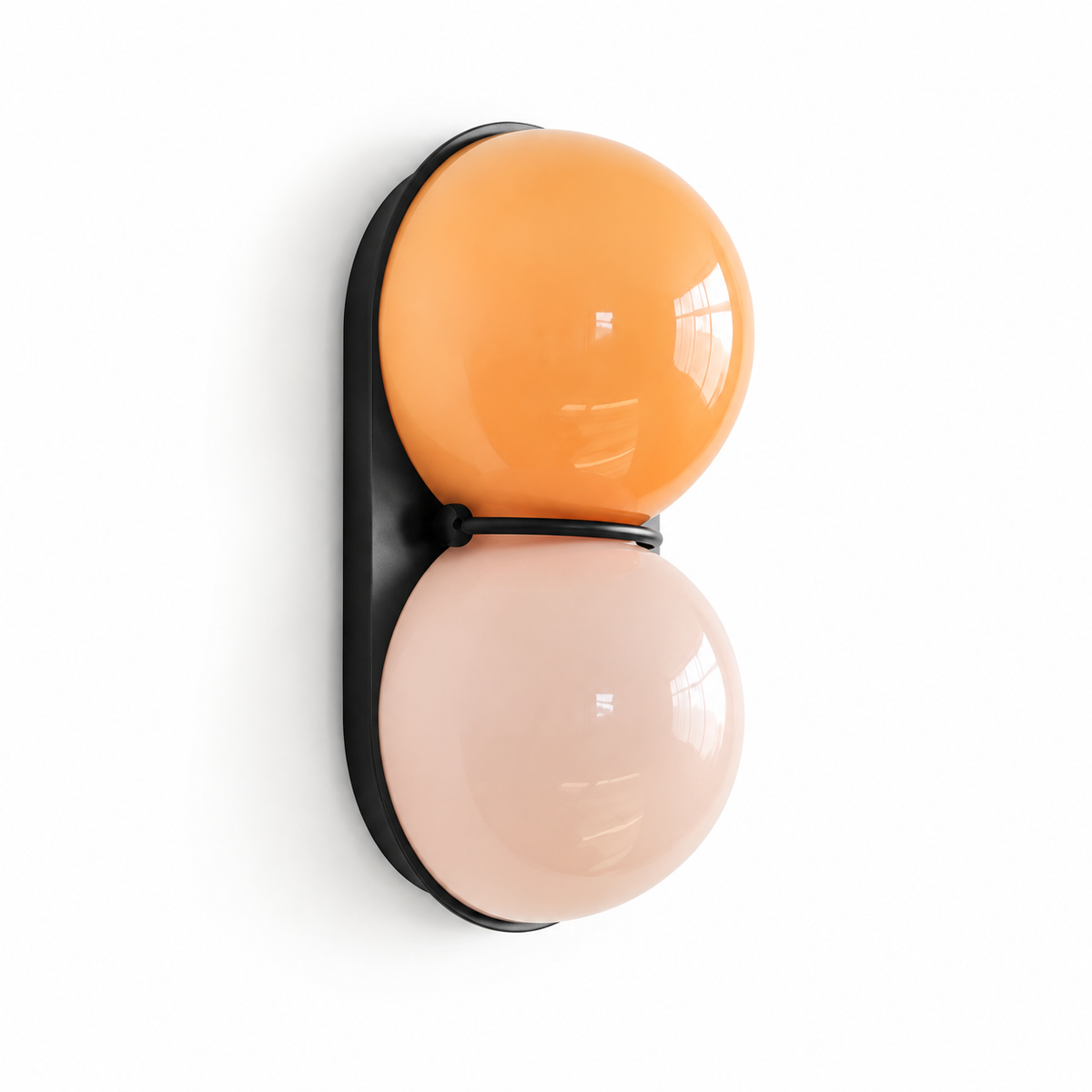 Double Glass Globe Wall Light — clustered glass globes