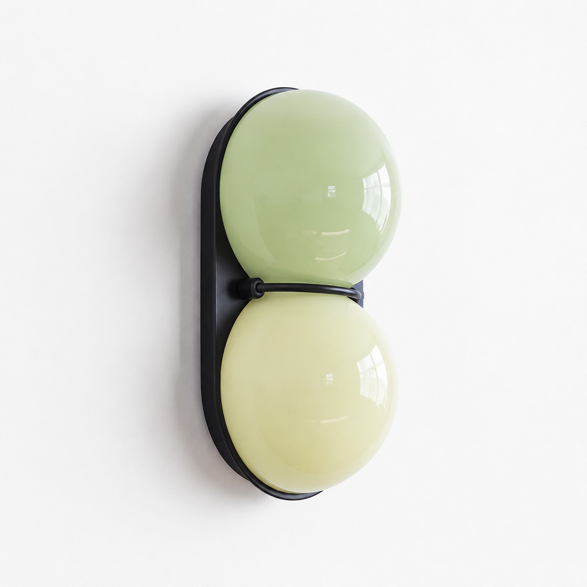 Double Glass Globe Wall Light — clustered glass globes