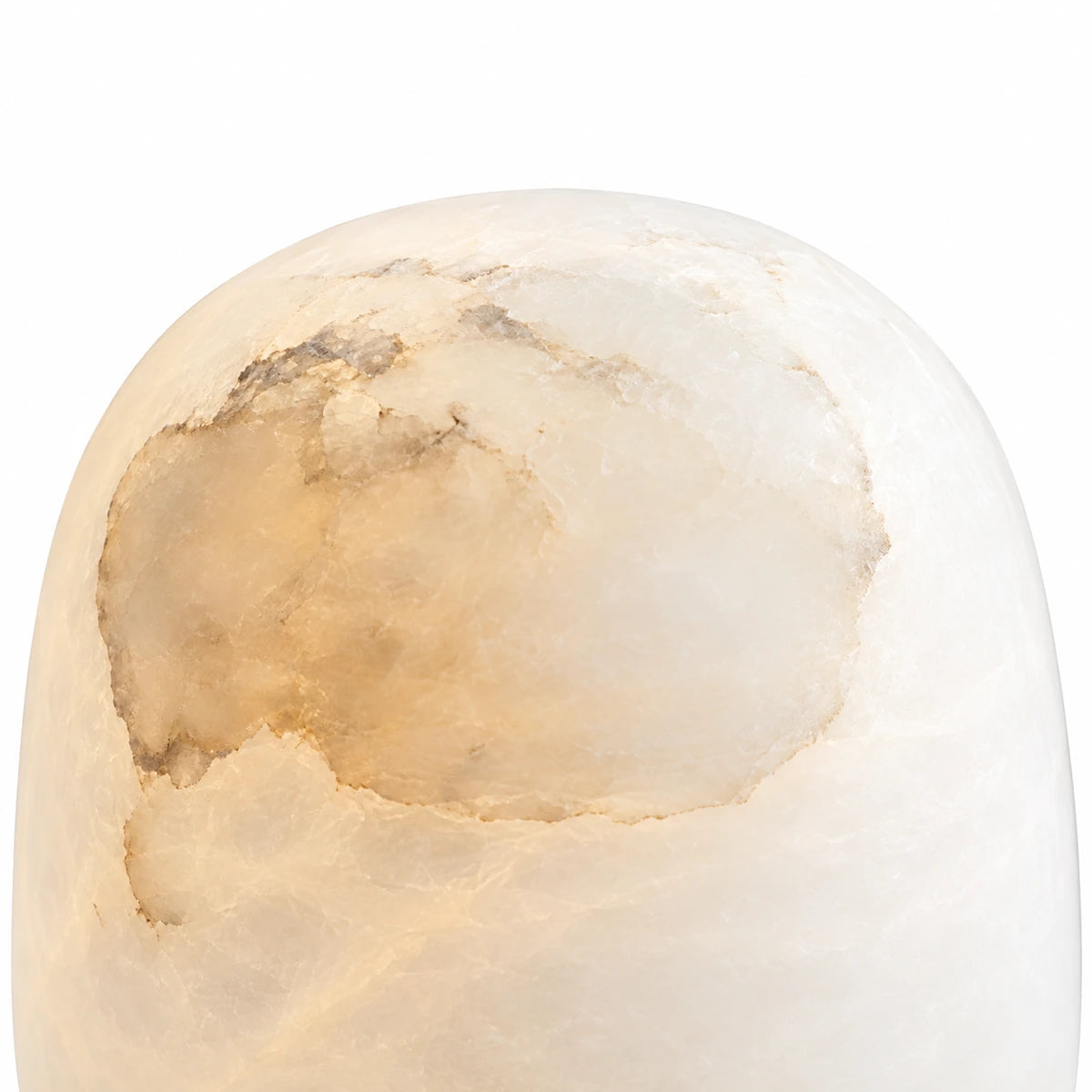 Rechargeable Alabaster Accent Lamp — natural stone body with individual veining