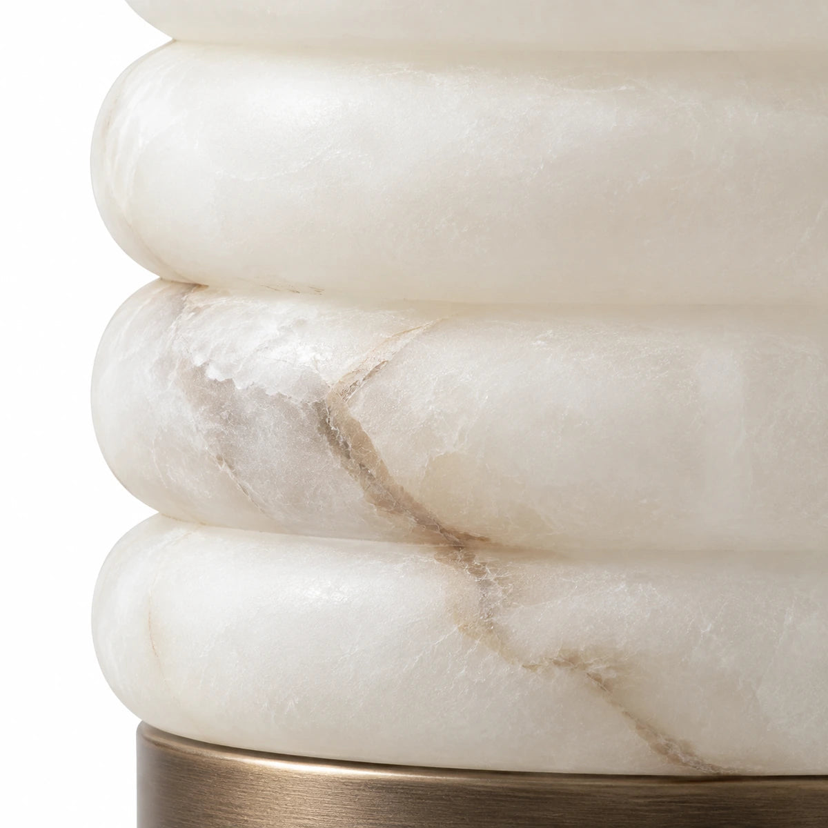 Rechargeable Alabaster Accent Lamp — natural stone body with individual veining