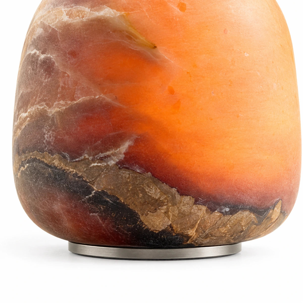 Rechargeable Alabaster Accent Lamp — natural stone body with individual veining