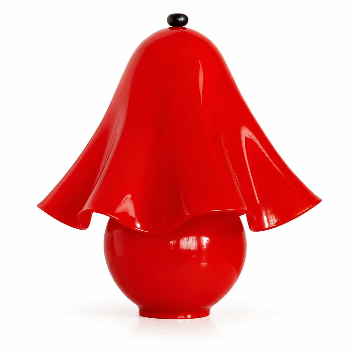 Sculptural Flower Glass Table Lamp in Spotted or Smooth Finishes — sculptural glass flower shade