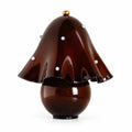 Sculptural Flower Glass Table Lamp in Spotted or Smooth Finishes — sculptural glass flower shade