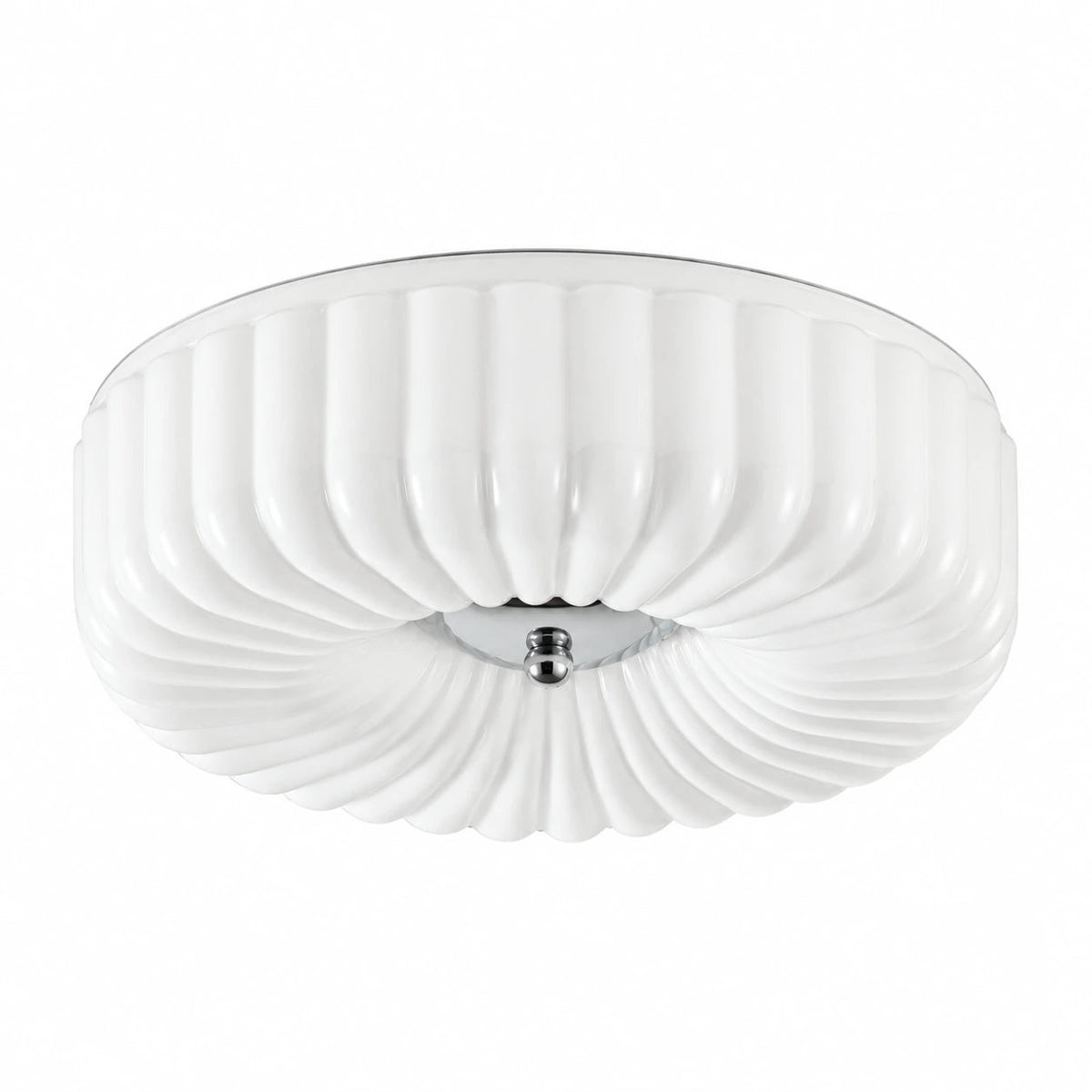 Ribbed Glass Flush Ceiling Light — Ribbed Glass Flush Mount Ceiling Light