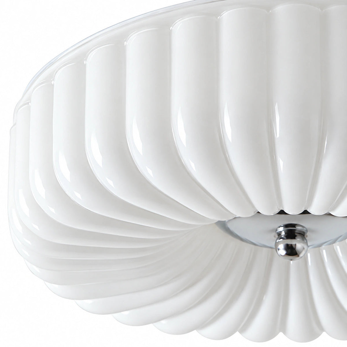 Ribbed Glass Flush Ceiling Light — Ribbed Glass Flush Mount Ceiling Light
